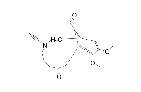 1,5-FORMYL-12,13-DIMETHOXY-8-OXO-4-AZABICYCLO-[9.3.1]-PENTADECA-1(15),11,13-TRIENE-4-CARBONITRILE