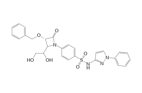 (S)-4-[3'-(Benzyloxy)-2-(1"',2"'-dihydroxyethyl)-4-oxoazetidin-1-yl]-N-(1"-phenyl-1H-pyrazol-3"-yl)-benzenesulfonamide