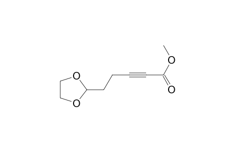 2-Pentynoic acid, 5-(1,3-dioxolan-2-yl)-, methyl ester