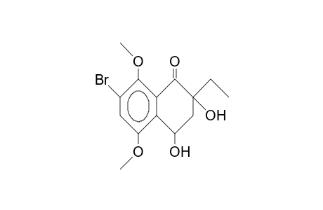 7-Bromo-2b-ethyl-2a,4a-dihydroxy-5,8-dimethoxy-1-tetralone