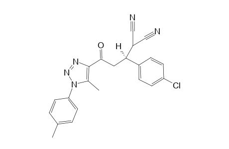 (S)-2-(1-(4-chlorophenyl)-3-(5-methyl-1-(p-tolyl)-1H-1,2,3-triazol-4-yl)-3-oxopropyl)malononitrile