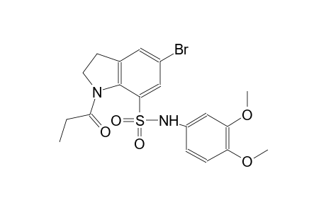 5-bromo-N-(3,4-dimethoxyphenyl)-1-propionyl-7-indolinesulfonamide