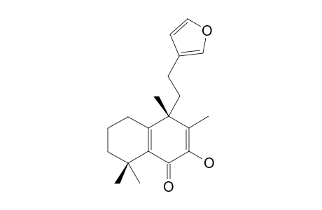 ISOLEOJAPONIN;4-(2-(FURAN-3-YL)-ETHYL)-2-HYDROXY-3,4,8,8-TETRAMETHYL-5,6,7,8-TETRAHYDRONAPHTHALEN-1(4H)-ONE