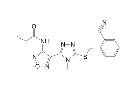Propanamide, N-[4-[5-[[(2-cyanophenyl)methyl]thio]-4-methyl-4H-1,2,4-triazol-3-yl]-1,2,5-oxadiazol-3-yl]-