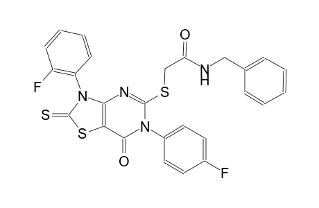 acetamide, 2-[[3-(2-fluorophenyl)-6-(4-fluorophenyl)-2,3,6,7-tetrahydro-7-oxo-2-thioxothiazolo[4,5-d]pyrimidin-5-yl]thio]-N-(phenylmethyl)-