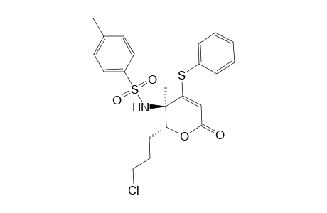 trans-6-(3-Chloropropyl)-5-methyl-4-(phenylthio)-5-(tosylamino)-5,6-dihydropyran-2-one