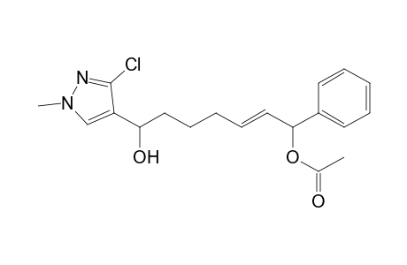 (E)-7-(3-Chloro-1-methyl-1H-pyrazol-4-yl)-7-hydroxy-1-phenylhept-2-en-1-yl Acetate