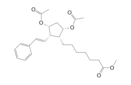 Cyclopentaneheptanoic acid, 3,5-bis(acetyloxy)-2-(2-phenylethenyl)-, methyl ester, [1.alpha.,2.alpha.(E),3.alpha.,5.alpha.]-