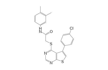 2-{[5-(4-chlorophenyl)thieno[2,3-d]pyrimidin-4-yl]sulfanyl}-N-(3,4-dimethylphenyl)acetamide