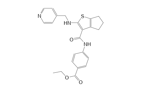 benzoic acid, 4-[[[5,6-dihydro-2-[(4-pyridinylmethyl)amino]-4H-cyclopenta[b]thien-3-yl]carbonyl]amino]-, ethyl ester
