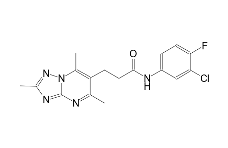 [1,2,4]triazolo[1,5-a]pyrimidine-6-propanamide, N-(3-chloro-4-fluorophenyl)-2,5,7-trimethyl-