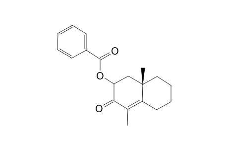 (+-)-4,4a,5,6,7,8-Hexahydro-3-benzoyloxy-1,4a-dimethyl-2(3H)-naphthalenone