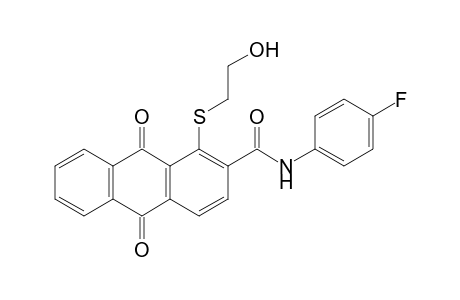 2-Anthracenecarboxamide, N-(4-fluorophenyl)-9,10-dihydro-1-[(2-hydroxyethyl)thio]-9,10-dioxo-