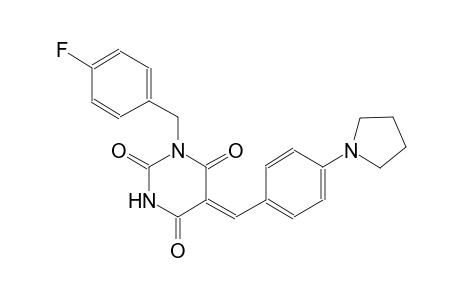 (5Z)-1-(4-fluorobenzyl)-5-[4-(1-pyrrolidinyl)benzylidene]-2,4,6(1H,3H,5H)-pyrimidinetrione