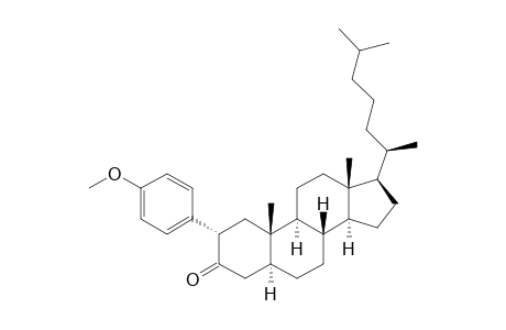 Cholestan-3-one, 2-(4-methoxyphenyl)-, (2.alpha.,5.alpha.)-