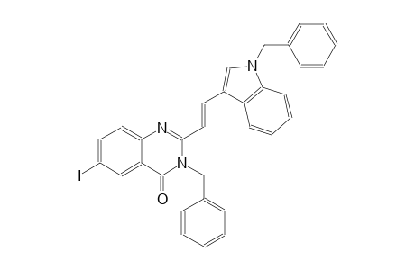 3-benzyl-2-[(E)-2-(1-benzyl-1H-indol-3-yl)ethenyl]-6-iodo-4(3H)-quinazolinone