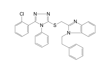 2-({[5-(2-chlorophenyl)-4-phenyl-4H-1,2,4-triazol-3-yl]sulfanyl}methyl)-1-(2-phenylethyl)-1H-benzimidazole
