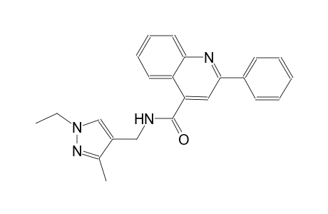 N-[(1-ethyl-3-methyl-1H-pyrazol-4-yl)methyl]-2-phenyl-4-quinolinecarboxamide