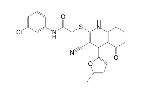 acetamide, N-(3-chlorophenyl)-2-[[3-cyano-1,4,5,6,7,8-hexahydro-4-(5-methyl-2-furanyl)-5-oxo-2-quinolinyl]thio]-