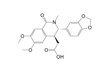 trans-3-(1,3-Benzodioxol-5-yl)-1,2,3,4-tetrahydro-6,7-dimethoxy-2-methyl-1-oxo-4-isoquinolineacetic acid