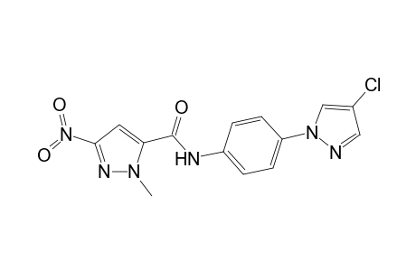 N-[4-(4-chloro-1H-pyrazol-1-yl)phenyl]-1-methyl-3-nitro-1H-pyrazole-5-carboxamide