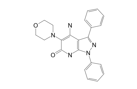 4-(4-AMINO-6,7-DIHYDRO-6-OXO-1,3-DIPHENYL-1H-PYRAZOLO-[5.4-B]-PYRIDIN-5-YL)-MORPHOLINE