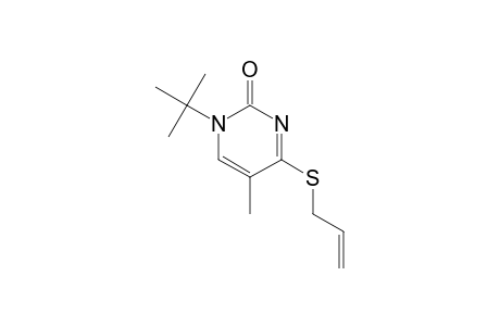 2(1H)-Pyrimidinone, 1-(1,1-dimethylethyl)-5-methyl-4-(2-propenylthio)-