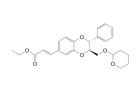 (E)-3-[(2R,3R)-2-phenyl-3-(tetrahydropyran-2-yloxymethyl)-2,3-dihydro-1,4-benzodioxin-6-yl]acrylic acid ethyl ester