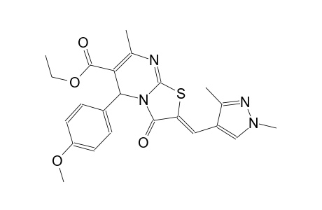 ethyl (2Z)-2-[(1,3-dimethyl-1H-pyrazol-4-yl)methylene]-5-(4-methoxyphenyl)-7-methyl-3-oxo-2,3-dihydro-5H-[1,3]thiazolo[3,2-a]pyrimidine-6-carboxylate