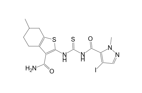 2-[({[(4-iodo-1-methyl-1H-pyrazol-5-yl)carbonyl]amino}carbothioyl)amino]-6-methyl-4,5,6,7-tetrahydro-1-benzothiophene-3-carboxamide