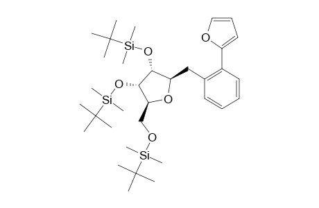 2,3,5-TRI-O-(TERT.-BUTYLDIMETHYLSILYL)-1-DEOXY-1-BETA-[2-(2-FURYL)-BENZYL]-D-RIBOFURANOSIDE