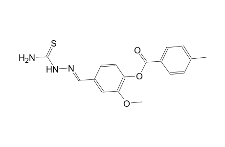 4-{(E)-[(aminocarbothioyl)hydrazono]methyl}-2-methoxyphenyl 4-methylbenzoate