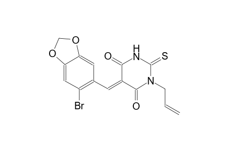 (5E)-1-allyl-5-[(6-bromo-1,3-benzodioxol-5-yl)methylene]-2-thioxodihydro-4,6(1H,5H)-pyrimidinedione