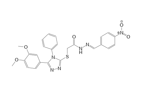 acetic acid, [[5-(3,4-dimethoxyphenyl)-4-phenyl-4H-1,2,4-triazol-3-yl]thio]-, 2-[(E)-(4-nitrophenyl)methylidene]hydrazide