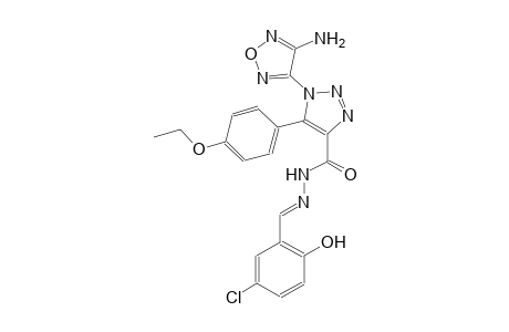 1-(4-amino-1,2,5-oxadiazol-3-yl)-N'-[(E)-(5-chloro-2-hydroxyphenyl)methylidene]-5-(4-ethoxyphenyl)-1H-1,2,3-triazole-4-carbohydrazide