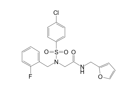 2-[(4-chlorophenyl)sulfonyl-(2-fluorobenzyl)amino]-N-(2-furfuryl)acetamide