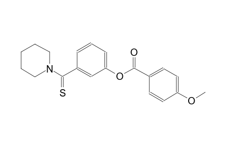 benzoic acid, 4-methoxy-, 3-(1-piperidinylcarbonothioyl)phenyl ester