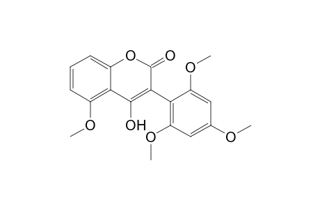 4-Hydroxy-5-methoxy-3-(2,4,6-trimethoxyphenyl)-1-benzopyran-2-one