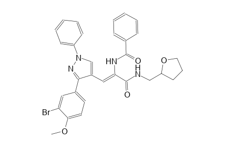 N-((Z)-2-[3-(3-bromo-4-methoxyphenyl)-1-phenyl-1H-pyrazol-4-yl]-1-{[(tetrahydro-2-furanylmethyl)amino]carbonyl}ethenyl)benzamide