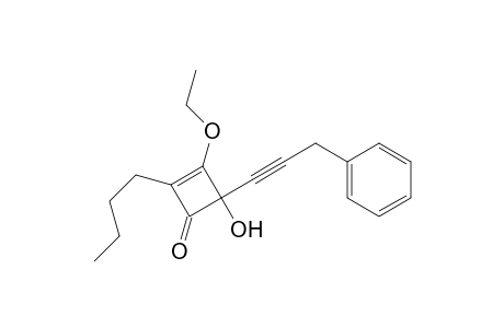2-Cyclobuten-1-one, 2-butyl-3-ethoxy-4-hydroxy-4-(3-phenyl-1-propynyl)-