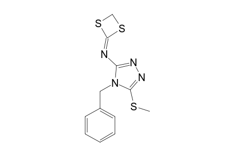 2-(4-BENZYL-3-METHYLTHIO-4H-1,2,4-TRIAZOL-5-YL)-IMINO-1,3-DITHIETANE