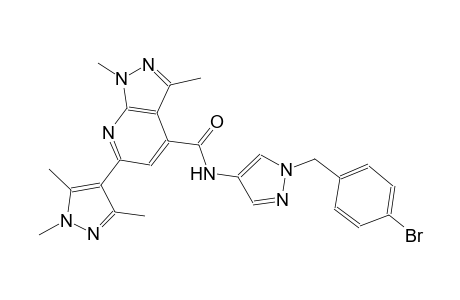 N-[1-(4-bromobenzyl)-1H-pyrazol-4-yl]-1,3-dimethyl-6-(1,3,5-trimethyl-1H-pyrazol-4-yl)-1H-pyrazolo[3,4-b]pyridine-4-carboxamide