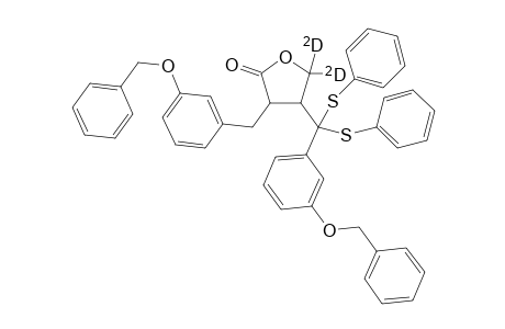 2(3H)-Furanone-5-d, dihydro-5-d-4-[[3-(phenylmethoxy)phenyl]bis(phen ylthio)methyl]-3-[[3-(phenylmethoxy)phenyl]methyl]-, trans-(.+-.)-