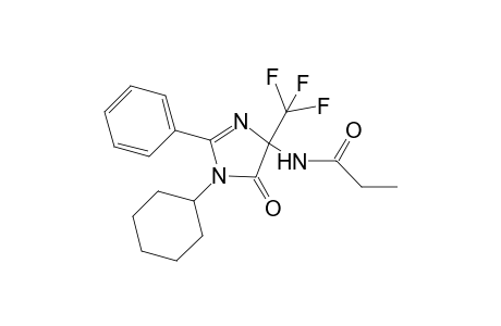 N-[1-cyclohexyl-5-oxo-2-phenyl-4-(trifluoromethyl)-4,5-dihydro-1H-imidazol-4-yl]propanamide