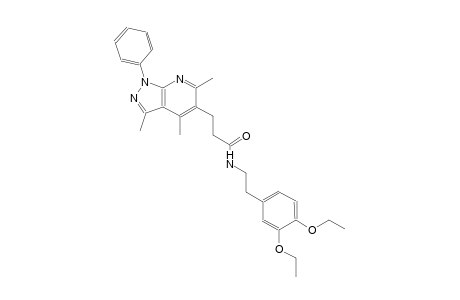 1H-pyrazolo[3,4-b]pyridine-5-propanamide, N-[2-(3,4-diethoxyphenyl)ethyl]-3,4,6-trimethyl-1-phenyl-