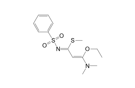 2-Propenimidothioic acid, 3-(dimethylamino)-3-ethoxy-N-(phenylsulfonyl)-, methyl ester