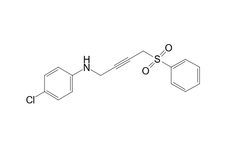 p-chloro-N-[4-(phenylsulfonyl)-2-butynyl]aniline