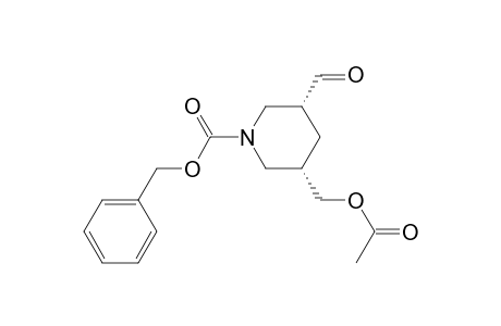 (3S,5R)-3-(acetoxymethyl)-5-formyl-piperidine-1-carboxylic acid benzyl ester
