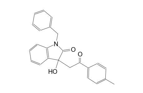 2H-indol-2-one, 1,3-dihydro-3-hydroxy-3-[2-(4-methylphenyl)-2-oxoethyl]-1-(phenylmethyl)-