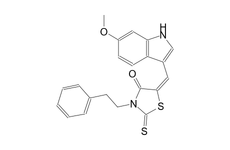 4-thiazolidinone, 5-[(6-methoxy-1H-indol-3-yl)methylene]-3-(2-phenylethyl)-2-thioxo-, (5E)-